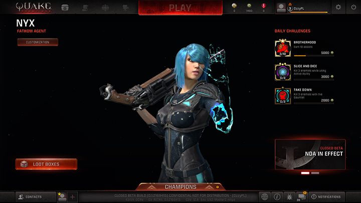 Nyx - Bohaterowie | Podstawy rozgrywki | Quake Champions - Quake Champions - poradnik do gry