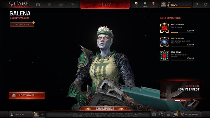 Galena - Bohaterowie | Podstawy rozgrywki | Quake Champions - Quake Champions - poradnik do gry