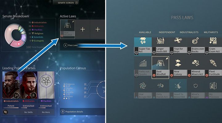 Każda ideologia ma swoje pomysły na poprawę życia w twoim imperium. - Rządy, wybory i prawo w Endless Space 2 - Endless Space 2 - poradnik do gry