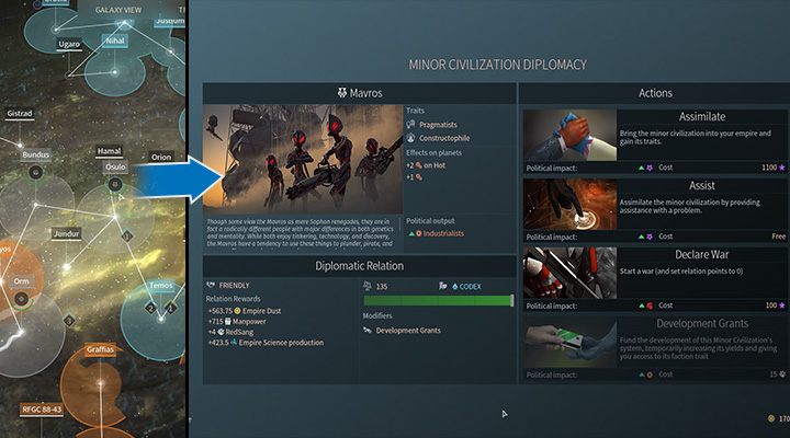 Relacje z pomniejszymi cywilizacjami są o wiele prostsze niż chodzi o radzenie sobie z dużymi frakcjami - Dyplomacja w Endless Space 2 - Endless Space 2 - poradnik do gry