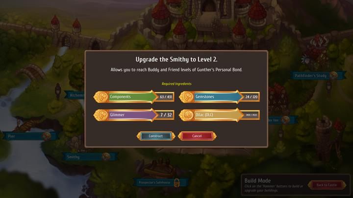 Aby móc zbudować nowy budynek, lub ulepszyć jeden z istniejących konieczne jest wykorzystanie materiałów. - Opis miasta i mechanizmu budowania | Zarządzanie miastem | Regalia - Regalia: Of Men And Monarchs - poradnik do gry