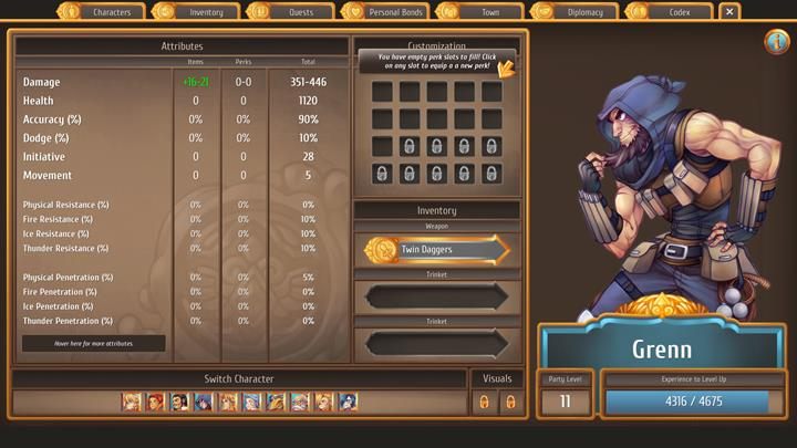 Grenn to typowy łotrzyk, który pozostaje w cieniu i z ukrycia zadaje śmiercionośne obrażenia innym - Najlepsi towarzysze i umiejętności do walki | Podziemia i walki | Regalia - Regalia: Of Men And Monarchs - poradnik do gry