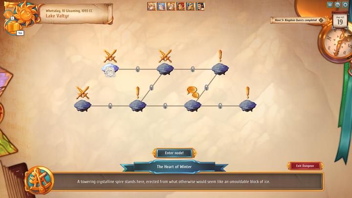 Na wyprawach często natkniesz się na !, gdzie czekają cię dialogi, dodatkowe przygody i szansa na zadania poboczne. - Zadania zwykłe i królestwa | Zarządzanie miastem | Regalia Of Man And Monarchs - Regalia: Of Men And Monarchs - poradnik do gry