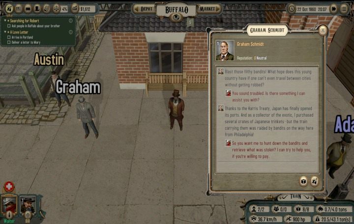 Dworzec w Buffalo - Poszukiwania Roberta | Opis przejścia Bounty Train - Bounty Train - poradnik do gry