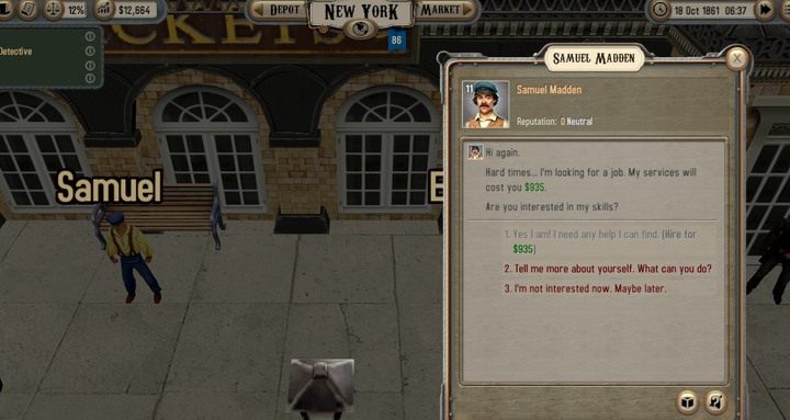 Osoby z żółtym imieniem są potencjalnymi ochroniarzami - Drużyna i rozwój postaci | Porady Bounty Train - Bounty Train - poradnik do gry