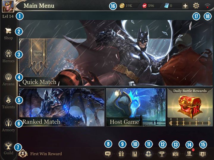 1 - Menu gry | Strike of Kings - Strike of Kings - poradnik do gry