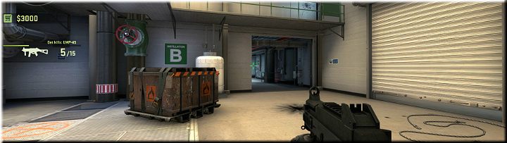 Widok na wcześniej wspomniany korytarz pod balkonem - Misja 3 - Lite: Na lajcie | CS GO - CS GO - poradnik do gry