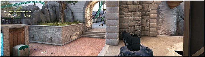 Z tego miejsca masz oko na przejście w którym mogą pojawić się przeciwnicy - Misja 4 - Thrill: Dreszczyk emocji | CS GO - CS GO - poradnik do gry