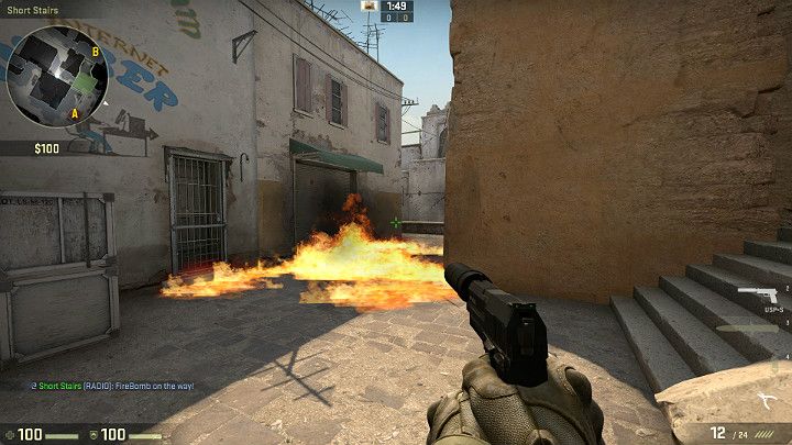 Granaty, które wybuchają po określonym czasie, tworząc na podłożu dość spory obszar objęty płomieniami - Granaty | CS GO - CS GO - poradnik do gry
