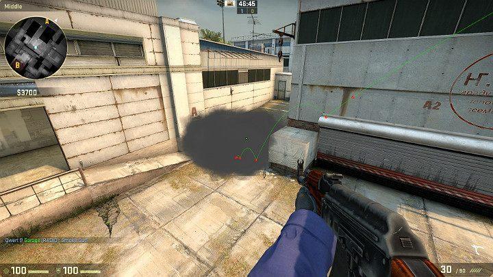 Poprawnie wykonany rzut sprawi, że całkowicie przysłonisz widoczność Graczy patrzących zza białej skrzyni na środku mapy - Cache | Mapy Turniejowe | CS GO - CS GO - poradnik do gry