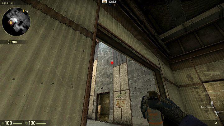 Stań w określonym miejscu i wyceluj w zaznaczony na obrazku punkt - Cache | Mapy Turniejowe | CS GO - CS GO - poradnik do gry