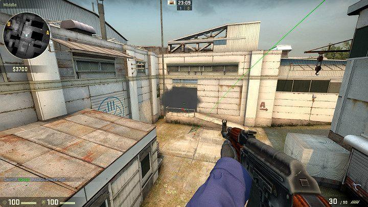 Granat przeleci przez środek mapy i wpadnie do łącznika od strony hali Antyterrorystów całkowicie przysłaniając widoczność przeciwnika - Cache | Mapy Turniejowe | CS GO - CS GO - poradnik do gry