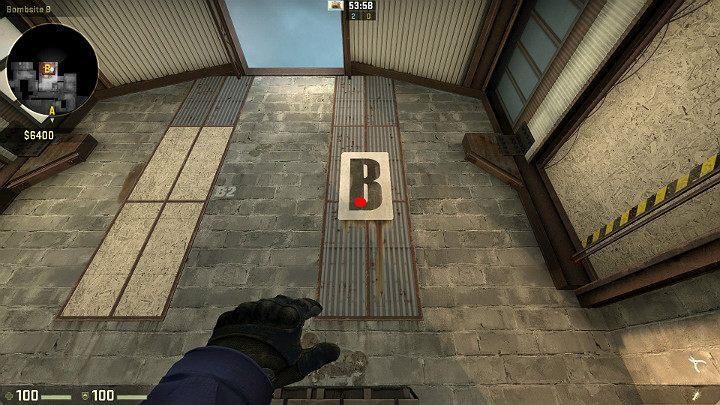 Stojąc za skrzyniami na punkcie B wyceluj w oznaczony punkt - Cache | Mapy Turniejowe | CS GO - CS GO - poradnik do gry
