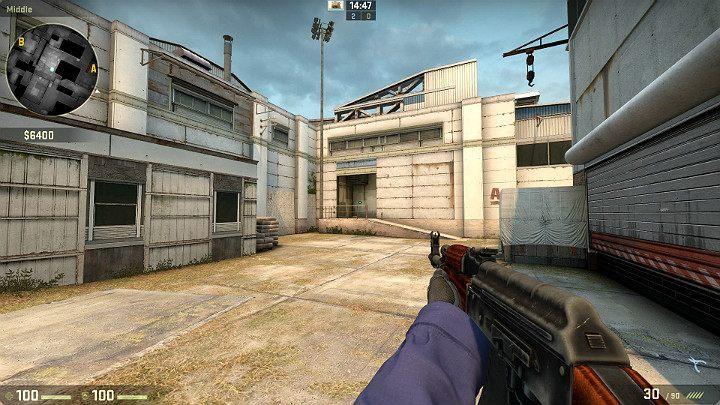 Widok na łącznik prowadzący do miejsca odrodzenia Antyterrorystów - Cache | Mapy Turniejowe | CS GO - CS GO - poradnik do gry