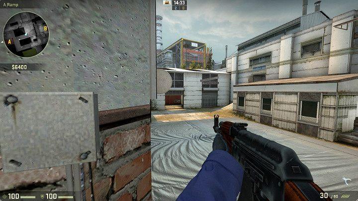 Widok z pozycji zajętej na szpuli, za białą skrzynią - Cache | Mapy Turniejowe | CS GO - CS GO - poradnik do gry