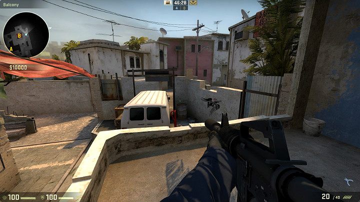 Wcześniej wspomniana pozycja strzelecka na beczce znajduje się z prawej strony - Mirage | Mapy turniejowe | CS GO - CS GO - poradnik do gry