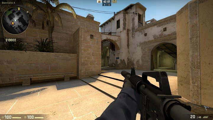 Widok na przejście przez dżunglę i łącznik (z prawej strony) prowadzący do środka - Mirage | Mapy turniejowe | CS GO - CS GO - poradnik do gry