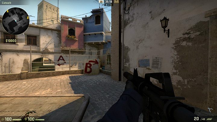 Wychodząc od strony punktu B zawsze sprawdź okno, czy nie stoi tam przeciwnik - Mirage | Mapy turniejowe | CS GO - CS GO - poradnik do gry