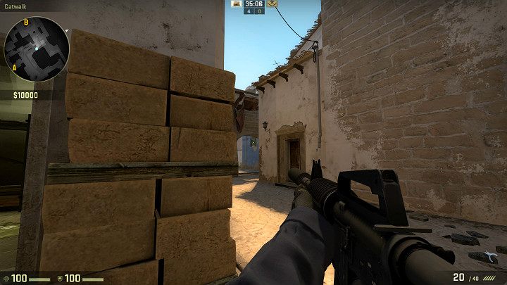 Przechodząc na punkt B od strony środka sprawdź w pierwszej kolejności okna i przestrzeń przy Vanie - Mirage | Mapy turniejowe | CS GO - CS GO - poradnik do gry