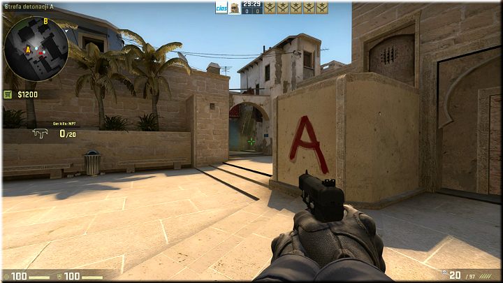 Stojąc niedaleko miejsca widocznego na powyższym obrazku możesz mieć oko na całą mapę - Misja 7 - Mirrage - Profesjonalizm to podstawa | CS GO - CS GO - poradnik do gry