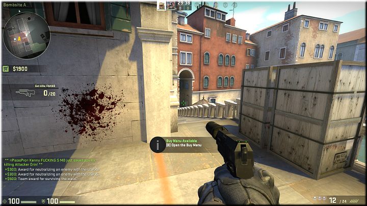 Przeciwnicy mogą pojawić się w tunelu widocznym w oddali i ruszyć schodami do góry lub pójść w lewo do kolejnego przejścia - Misja 10 - Rialto: Bridging the gap | CS GO - CS GO - poradnik do gry