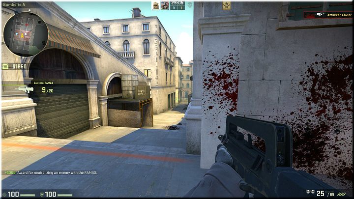 Stojąc w tym miejscu masz możliwość obserwowania drzwi w budynku naprzeciwko, którymi przeciwnicy mogą dostać się na dach, a także możesz osłaniać schody prowadzące w dół - Misja 10 - Rialto: Bridging the gap | CS GO - CS GO - poradnik do gry