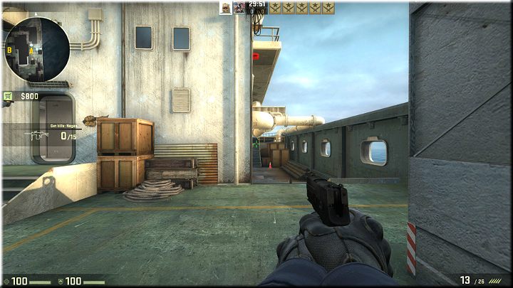 Przejście z różnicą poziomów w którym mogą pojawić się przeciwnicy - Misja 11 - Shipped: Boskie przeznaczenie | CS GO - CS GO - poradnik do gry