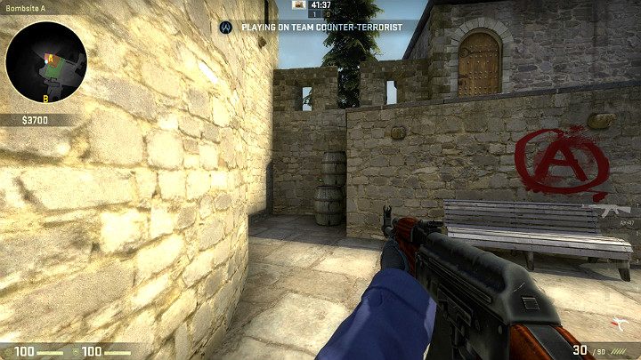 Małe zagłębienie na punkcie A gdzie często można spotkać broniącego dostępu do punktu Gracza - Cobblestone | Mapy Turniejowe | CS GO - CS GO - poradnik do gry