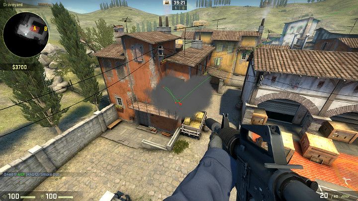 Dzięki temu rzutowi możesz całkowicie zasłonić balkon przez co przeciwnicy nie będą wiedzieć ile osób znajduje się na punkcie A - Inferno | Mapy turniejowe | CS GO - CS GO - poradnik do gry