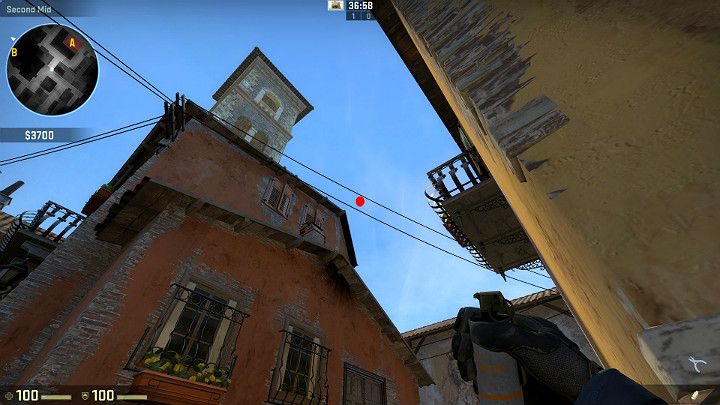 Ustaw się przy rogu budynku i wyceluj w odpowiedni punkt - Inferno | Mapy turniejowe | CS GO - CS GO - poradnik do gry