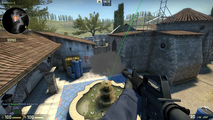 Granat wybuchnie nieco dalej na punkcie B, osłaniając Cię od Graczy starających się atakować przez ruiny - Inferno | Mapy turniejowe | CS GO - CS GO - poradnik do gry