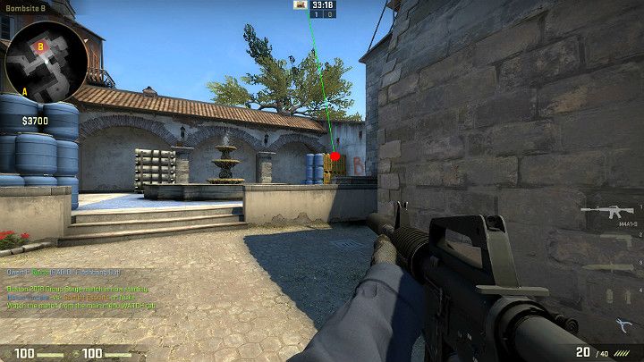 Granat wybuchnie nad ziemią, oślepiając wszystkich przeciwników patrzących w kierunku placu i przejścia do studni - Inferno | Mapy turniejowe | CS GO - CS GO - poradnik do gry