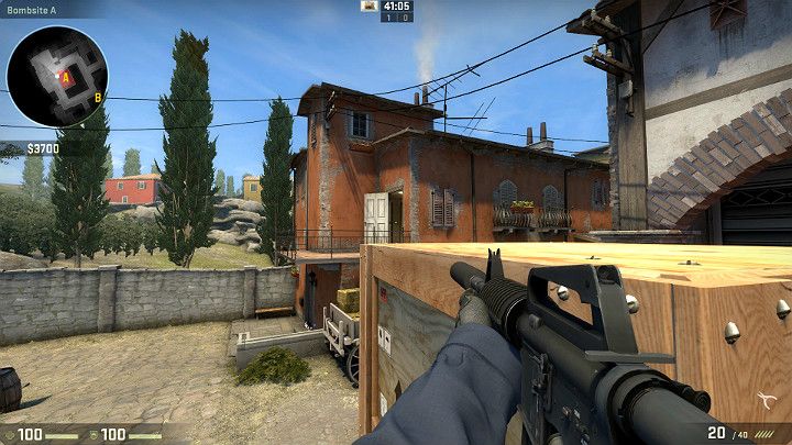 Możesz wskoczyć na bok skrzynek znajdujących się na punkcie podłożenia bomby A - Inferno | Mapy turniejowe | CS GO - CS GO - poradnik do gry