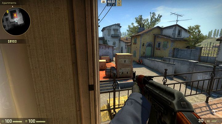Punkt A widoczny z perspektywy Gracza znajdującego się na balkonie - Inferno | Mapy turniejowe | CS GO - CS GO - poradnik do gry