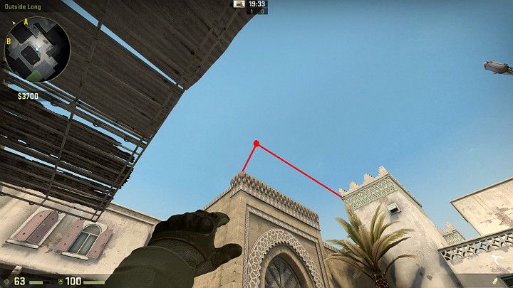 Drugi wariant wcześniej opisanego rzutu - Dust 2 | Mapy Turniejowe | CS GO - CS GO - poradnik do gry