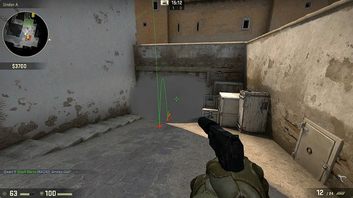Możesz w ten sposób stworzyć zasłonę dymną w tunelu Antyterrorystów, osłaniając się od wzroku przeciwników znajdujących się po drugiej stronie - Dust 2 | Mapy Turniejowe | CS GO - CS GO - poradnik do gry