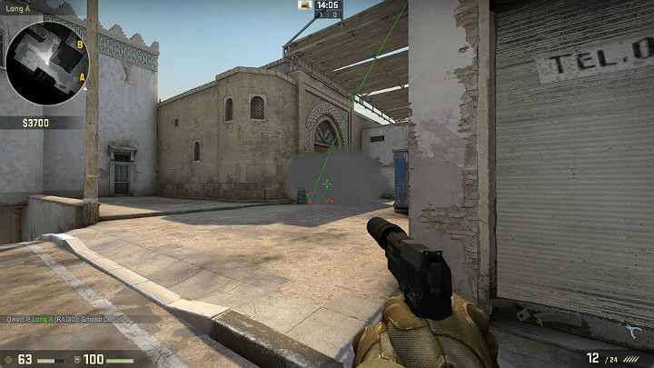 Możesz w ten sposób ograniczyć widoczność przeciwników, którzy będą starać się przedostać na tę stronę pokonując tunel - Dust 2 | Mapy Turniejowe | CS GO - CS GO - poradnik do gry