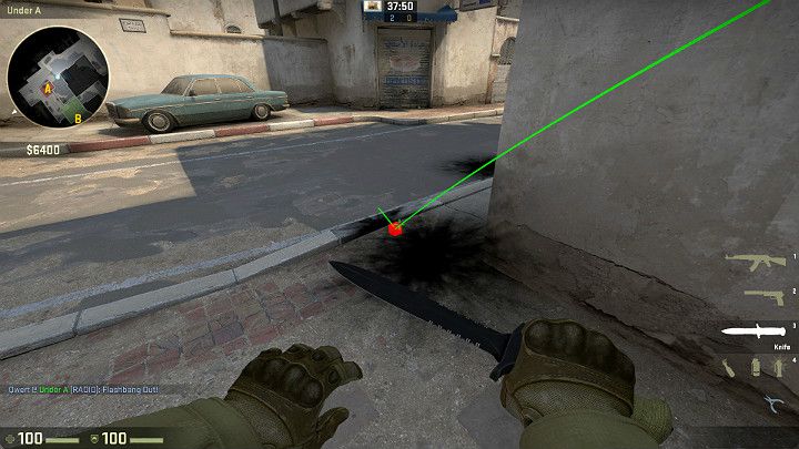 Dzięki temu granat wybuchnie za Twoimi plecami, tuż za rogiem, oślepiając wszystkich Graczy patrzących w tę stronę - Dust 2 | Mapy Turniejowe | CS GO - CS GO - poradnik do gry