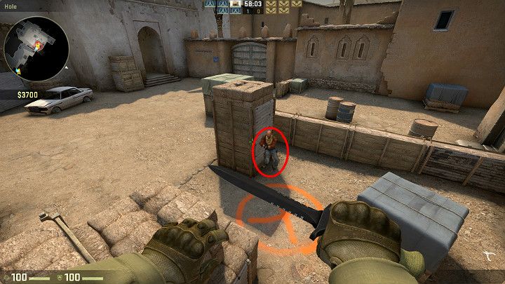 Gdy bronicie punktu B w co najmniej dwie osoby możesz poprosić sojusznika o ustawienie się w wyznaczonym miejscu po czym wskocz na jego barki - Dust 2 | Mapy Turniejowe | CS GO - CS GO - poradnik do gry