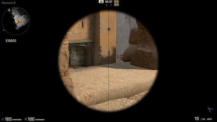 Teraz masz świetny widok na tunel i przejście od strony Terrorystów z prawej strony - Dust 2 | Mapy Turniejowe | CS GO - CS GO - poradnik do gry