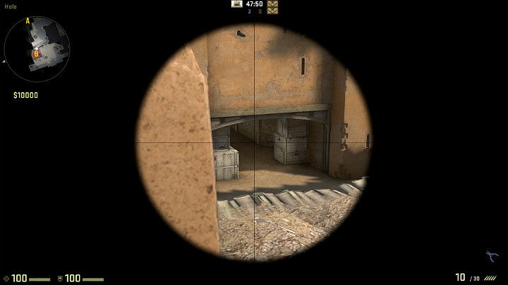 Uzyskasz w ten sposób jeszcze lepszy widok ponieważ możesz zajrzeć w głąb tunelu Antyterrorystów - Dust 2 | Mapy Turniejowe | CS GO - CS GO - poradnik do gry