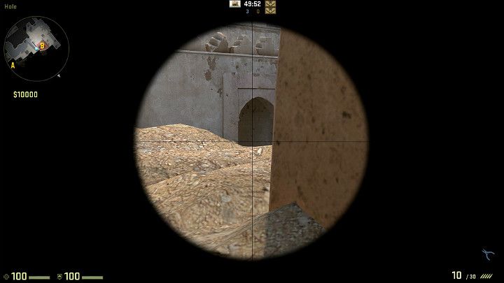 Uzyskasz w ten sposób widoczność na tunel z którego mogą przyjść przeciwnicy starający się rozbroić lub podłożyć bombę - Dust 2 | Mapy Turniejowe | CS GO - CS GO - poradnik do gry