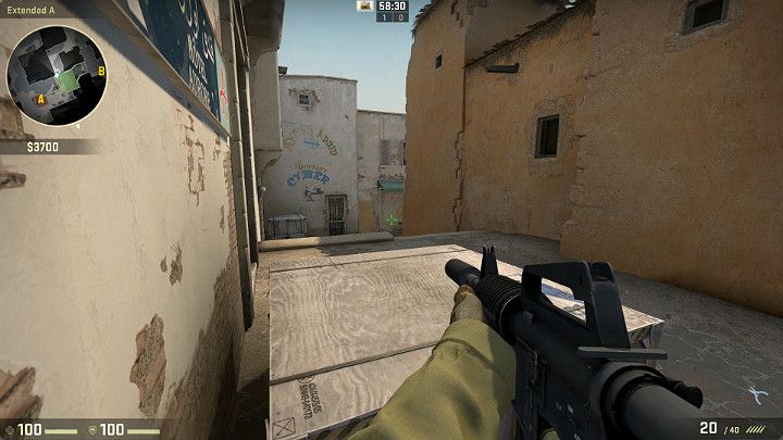 Trzecie przejście, którym mogą próbować przedrzeć się Terroryści na punkt podłożenia bomby - Dust 2 | Mapy Turniejowe | CS GO - CS GO - poradnik do gry