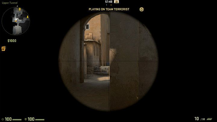 Przechodząc dalej w stronę punktu B często można spotkać przeciwnika na wcześniej opisanej pozycji zajmowanej przez Antyterrorystów - Dust 2 | Mapy Turniejowe | CS GO - CS GO - poradnik do gry