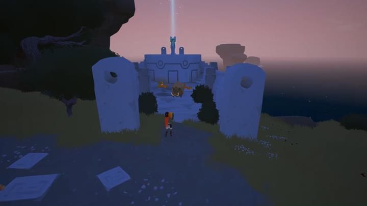 Zerwij owoc i zanieś go dzikowi, by odblokować sobie przejście. - Aktywacja czterech figurek | Rozdział 1 | Opis przejścia - Rime - poradnik do gry