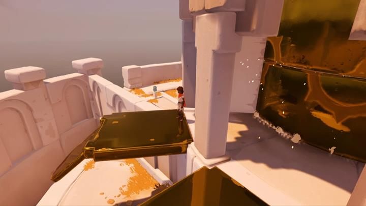 Skocz przez mur w kierunku figurki. - Spotkanie z bestią i pierwszy wiatrak | Rozdział 2 | Opis przejścia - Rime - poradnik do gry