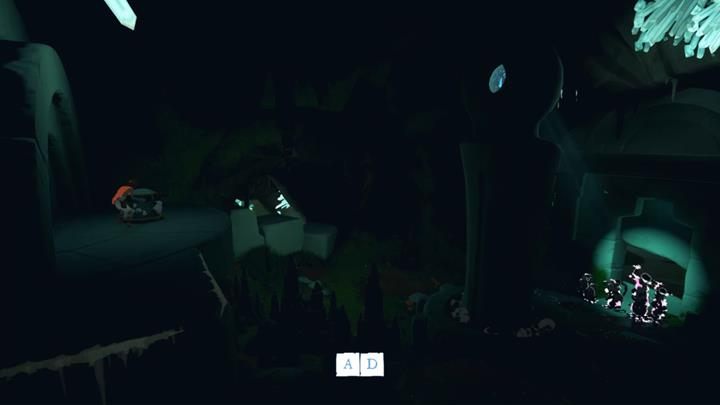 Odwróć światło w stronę upiorów. - Przeprawa przez rzekę w jaskini | Rozdział 3 | Opis przejścia - Rime - poradnik do gry