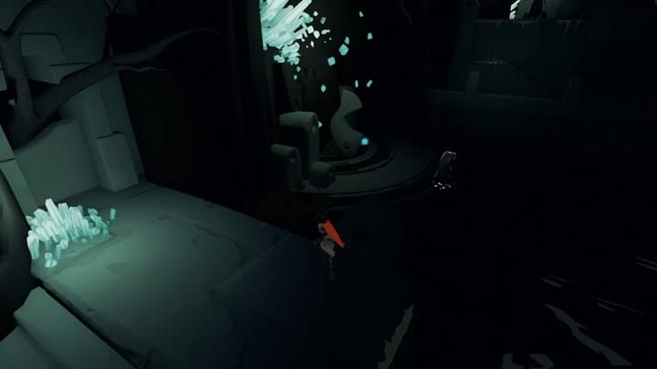 Wymanewruj zjawę tak, by się oddaliła od kuli. - Jaskinia ze zjawami | Rozdział 3 | Opis przejścia - Rime - poradnik do gry