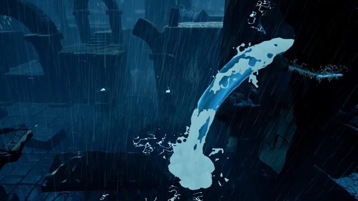 Z pomocą wody podniesiesz kolumnę do góry. - Aktywacja czterech figurek | Rozdział 4 | Opis przejścia - Rime - poradnik do gry