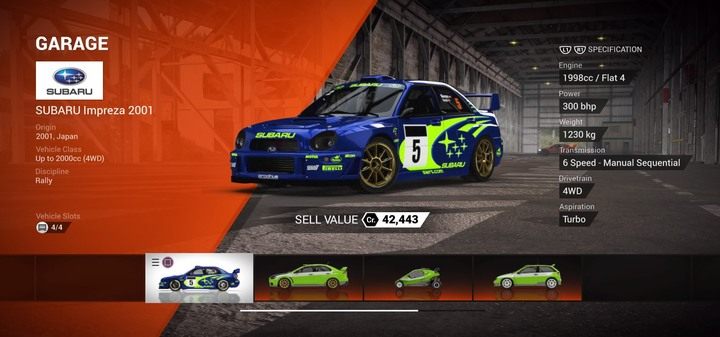 Ciekawą propozycją w klasie do 2000cm3 jest Subaru Impreza, masz szansę odblokować go przechodząc do klasy R2 - Jak dobrze rozpocząć tryb kariery? | Porady do DiRT 4 - DiRT 4 - poradnik do gry